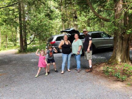 Saying goodbye after a great weekend away